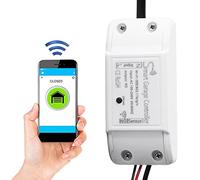Controlador de Puerta Garaje Inteligente, Abridor Remoto WiFi Universal Compatible Registro Historia Consulta con Múltiples Modos Notificación Sistemas Seguridad la del Dispositivo(100 240V EU PLUG)