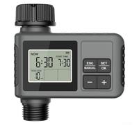 Controlador de sistema de aspersor con temporizador de riego automático, función de retardo de lluvia y modo manual, duración y frecuencia ajustables para uso en exteriores (14 mm)