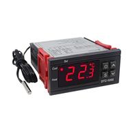 Controlador de temperatura del termostato Digital Led STC-1000 AC 110V 220V 10A regulador dos relés con calentador(Stc-1000 12v)