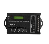 Controlador De Tiempo Led Programable, Acouto Dc12 / 24V 20A Controlador De Tiempo Led Programable 5 Canales Color Ajustable con Cable USB CD