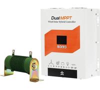 Controlador híbrido MPPT, capacidad eólica de 6000W, pantalla LCD, 12V/24V/48V automático, 6000W para energía eólica, 3000W para energía solar, sistema híbrido eólico-solar externo