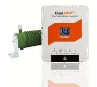 Controlador híbrido viento-solar - Controlador para paneles solares - Regulador para turbinas eólicas - Controlador de carga MPPT