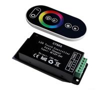 Controlador LED Smart Touch Panel de 432 W para Max Power para Smart | Control remoto táctil inalámbrico RF, conmutación de color, degradados, modos intermitentes, entrada de 12-24 V CC