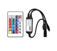 Controlador RGB LED USB de 5V, Control por aplicación móvil, retroiluminación de TV, tira de luces LED de 12V y 24V de CC, atenuador de música colorido(DC with Controller)