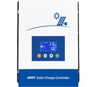 Controlador solar de 80A, compatible con 12V/24V/36V/48V. Detecta automáticamente el voltaje de la batería. Cargador con pantalla LCD