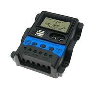 Controlador Solar | Regulador de Voltaje 12V/24V,Controlador de Cargador de Batería Solar 30A Doble Puerto USB con Pantalla LCD,Para Casa Techo Camping-Car Yate