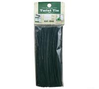 Conveniente plástico recubierto de alambre bridas para tareas de jardinería 200pcs, 15cm de largo, verde (verde oscuro)