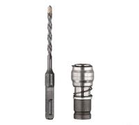 Convertidor de destornillador eléctrico cuadrado 10 mm (A) | Para grabación SDS-Plus, cuerpo de acero macizo, para martillo perforador, antideslizante, alta transmisión de par