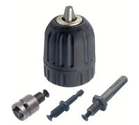 Convertidor de portabrocas sin llave preciso de 2-13mm, adaptador de cambio rápido de rosca de 3/8 "- 24UNF, vástago SDS-Plus hexagonal de 1/4" Negro