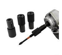 Convertidor hexagonal de 6,35 mm para amoladoras angulares M10, color negro | Se convierte para amoladoras M10 a hexagonales de 6,35 mm, diseño de liberación rápida, construcción de metal