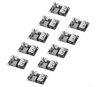 Convertidor reductor USB DC-DC módulo de alimentación 6V-32V a 5V placa adaptador con carga rápida 3-12V e indicador LED para proyectos solares de coche, paquete de 10