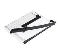 COOCHEER Cortador de papel profesional A4, cortador de fotos, cortador de palanca, cortador de papel, máquina de corte para escuela y oficina, color blanco, longitud del mango: 47 cm