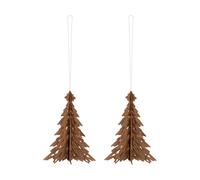 Cooee Design Adorno decorativo Paper Pinetree set de 2 Coffee