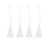 Cooee Design Cooee colgantes de Navidad de acero inoxidable. paquete de 4 Árbol