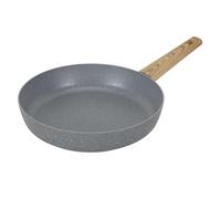 COOK CONCEPT - KC25341 Sartén de Aluminio Forjado - Mango Efecto Madera - para Sellar y Cocer a Fuego Lento - Diseño Elegante - Dimensiones 28 cm - Color Marrón y Gris