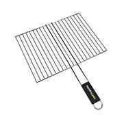 Cook’in Garden - Parrilla cromada, Dimensiones 40 × 30 cm, Resistente a Las Llamas y Altas temperaturas, Mango Soft-Touch fácil de agarrar, Parrilla de Barbacoa Exterior Compatible con Varias Marcas