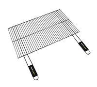 Cook’in Garden - Parrilla cromada, dimensiones 67 × 40 cm, resistente a altas temperaturas y llamas, mango soft-touch cómodo, parrilla de barbacoa exterior compatible con varias marcas