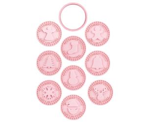 Cookie Cutter Stamps Christmas 3D Reusable Non-Stick Christmas Baking Tool | Dough Press Fondant Cutter Mold for Kitchen Bakery Home Restaurant School Classroom Studio Canteen Diner
