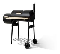 Cookingbox Ahumador de carbón con dos cámaras de combustión cilíndricas y chimenea vertical
