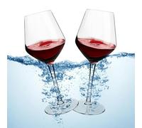 COOKY.D Copas de Vino Flotantes para Piscina Copas de Vino para Piscina de Plástico Tritan Irrompible Con Tallo - Juego de 2 440ml - Apto para Lavavajillas