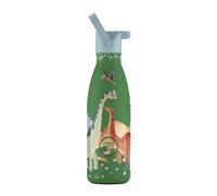 Cool Bottles Botella Térmica Infantil Acero Inox Jurassic Era 350ml | Bebidas frías 36h y calientes 18h, acabado con pintura en relieve, acero inoxidable, sin BPA, reutilizable, Asa de Transporte