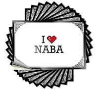 Cool Decor - Adhesivo decorativo para portátil con texto en inglés "I Love Naba Girly para la mejor decoración (6 x 9 cm)