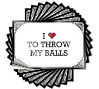 Cool Room Stuff Quote - Laptop costera occidental con texto en inglés "I Love to Throw My Balls" (6 x 9 cm)