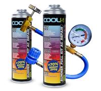 Cool5 , sustituto r134a, Sellador, refrigerante para Aire Acondicionado de automóviles, Equivalente a 760 g, 2 latas, 5 en 1, 290g,