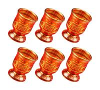 COOLHIYA 6 Piezas Copa de Ofrenda Sagrada Retro, 40ml, Lote de Seis | Diseño Dorado Clásico, Superficie Lisa y Brillante, Tamaño Altar, para Rituales Diarios y Meditación