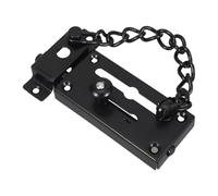 COOLHIYA Cerradura de Cadena para Puertas de Dormitorio y Granero de Acero Inoxidable, Portátil y Antirrobo con Pestillo Deslizante Negro para Mayor Seguridad