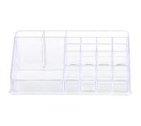 COOLHIYA Contenedor plástico para maquillaje y lápices labiales con diseño elegante y sencillo, organizador acrílico para uso doméstico y profesional, ideal para almacenamiento de