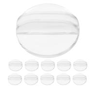 COOLHIYA Soportes Redondos Transparentes para Tarjetas de Mesa, Porta Tarjetas para Cartas, Clip Plástico Estable de 20 Mm Diámetro y 1.7 Mm Grosor, Pack de 100 Unidades para Oficina