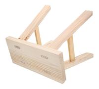 COOLHIYA Taburete y Diseño Retro Fresco y Sencillo de Madera Beige Práctico y Resistente Pequeño Altura de 22 Cm para Baño para Uso Doméstico