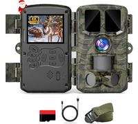 Coolifepro Cámara de Caza, 60MP 4K HD Camara Fototrampeo Infrarroja Nocturna con 850nm IR LED, Tarjeta de 32GB, IP66 para Observación de Animales Vida Silvestre y Monitoreo de Seguridad en Interiores