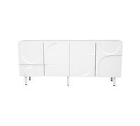 Coolywood Aparador de diseño geométrico para comedor, almacenamiento múltiple