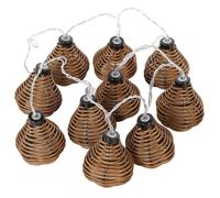 COOPHYA Guirnalda de Luces de Ratán 3v 6w 2,2m Flexible | PE, Decorativa para Interior y Exterior, Jardín, Barandilla, Cabecero, Ambiente de Dormitorio