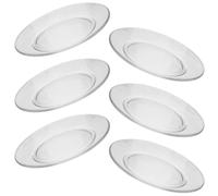 COOPHYA Juego de 4 Platos de Vidrio Transparentes Redondos para Aperitivos y Postres, Aptos para Lavavajillas, Diseño Elegante para Bodas y Té Tarde Reutilizable