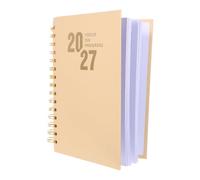 COOPHYA Libro Planificador Personal A5 2027, Páginas Diarias, Papel | Agenda Minimalista para Oficina y Estudio, Color Amarillo, Estilo Profesional Moderno, Tinta Resistente