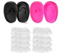 COOPHYA Protectores Auditivos de Silicona Cómodos y Suaves para Tintes de Cabello, 2 Pares, Ideales para Baños y Salones de Peluquería