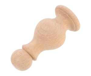 COOPHYA Remates de madera para barras de cortina con diseño de puente romano, color caqui, estilo clásico y sencillo, para decoración de muebles y habitaciones