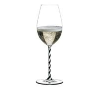 Copa Champagne Wine Glass Black and White Twisted Fatto a Mano Riedel