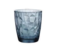 Copa de vidrio Colored Diamond Embossed Drinking Glasses(Blue,Medio)