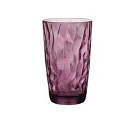 Copa de vidrio Colored Diamond Embossed Drinking Glasses(Purple,Grande)