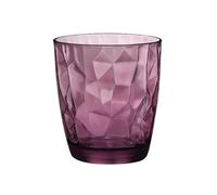 Copa de vidrio Colored Diamond Embossed Drinking Glasses(Purple,Pequeño)