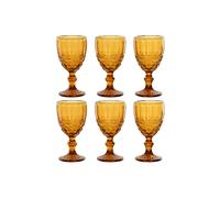 Copa set 6 cristal 8,7x8,7x17 325ml relieve ambar El mejor complemento para tu hogar.