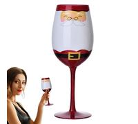 Copas de vino de Navidad con tallo, vasos de bebida de Navidad,Árbol de Santa Agujas de Pin Taza de Vidrio con Varilla | Decoración de cristalería de Navidad, pieza central de mesa divertida para el