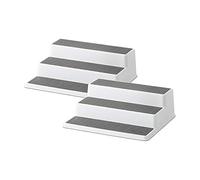 Copco Grey 2 - Organizador de especias antideslizante de 3 niveles para despensa, paquete de 2, 10 pulgadas