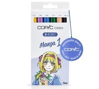 COPIC Ciao 5+1 Set «Manga 1», 5 rotuladores dobles con punta mediana y punta de pincel, incl. Multiliner negro 0,3 mm