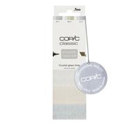 Copic Classic DESIGNER COLLECTION Set Tintes de cristal, set de rotuladores con 3 colores blanco crema, rotuladores gemelos con una punta ancha y otra fina