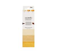 COPIC Classic DESIGNER COLLECTION Set Tonos arena del desierto, set de rotuladores con 3 colores arena, rotuladores gemelos con una punta ancha y otra fina